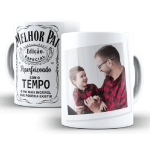 Caneca Porcelana Personalizada Porcelana Branca 325ml 4x0 (estampada lado externo) Brilho Total  