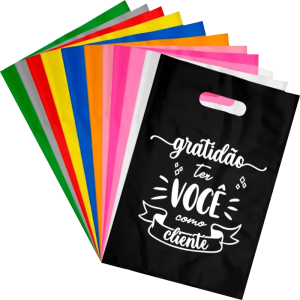 Sacola Plástica 20x30cm Polietileno PEAD 0,13 mm - Preto 20x30cm 1x0 - Impressão 1 cor PEAD (Aspecto Fosco) Sem Enobrecimento Modelo Padrão